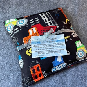 Microwave Heat Pack, Heating Pad, Corn Bags, Hand Warmer, Cramping, Migraine Headache, Aches, Child Snuggler -- Small 9x9 -- Construction