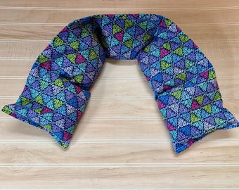 Corn Neck Heating Pad, Heated Neck Wrap, Microwave Heating Pad, Corn Bag Heating Pad for Neck Pain, Gift for Mom -- Neck 5x30 -- Connected