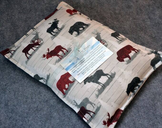 FLANNEL Microwave Heating Pad, Large Corn Bag, Microwave Heat Pack, Bed