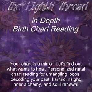 Birth Chart Reading, Soul Path, Karmic Cycles, Shadow Work, Spiritual Growth, Healing, Rituals, Affirmations, Journal Prompts, Astrology