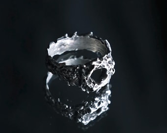 STIGMATA - anillo grueso de plata de ley 925 hecho a mano