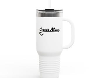 Taza térmica de viaje para mamás futbolistas, 1,1 litros (40 oz)