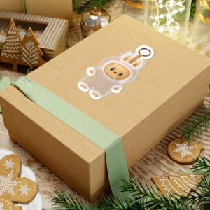 Pegatinas troqueladas de Labubu el Monstruo, regalos de fiesta, vinilos bonitos, pegatinas para cuadernos, pegatinas para botellas de agua y portátiles.