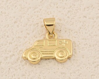 Gepersonaliseerde ambulancehanger 18K gold filled gezondheidszorgbedel voor ketting armband projecten 11 x 16 mm