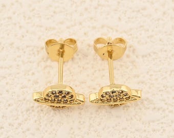 Lovely 18K Gold Filled Leaf Earrings Symbolizing Growth and Nature Beauty for Daily Wear 8x10mm