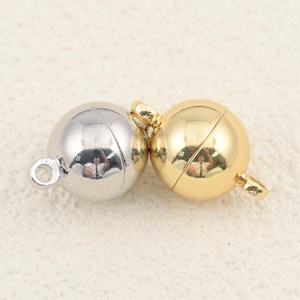 Minimalist 18K Gold Filled Ball Lock Clasp for Luxury Jewelry Assembly and Custom Designs