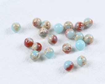 Natural Look Mixed Stone Beads with Unique Globe Texture for DIY Jewelry and Nature Inspired Designs