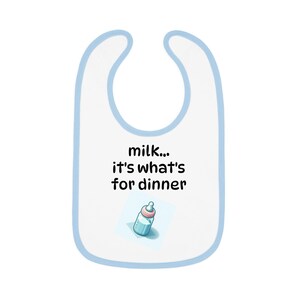 Babyslabbetje, slabbetje met melkthema en contrasterende rand, cadeau voor babyvoeding, cadeau pasgeboren baby, babykledingaccessoire, babybenodigdheden,