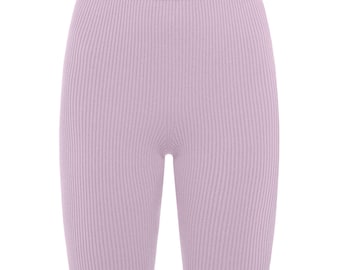 Long Shorts for Women: High Waisted Ribbed Layering Shorts, Stretchy Bike Shorts Under Dresses