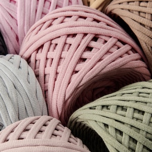 Soft Cotton Yarn 7-9 mm for Knitting, Macrame & Crochet. Thick Craft Cord for Home Decor. 100m DIY Yarn Ball. Handmade Knitting Supplies