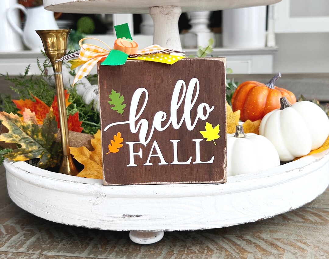 New Limited Edition Mini HELLO FALL Sign. 4x4 Mini Sign - Etsy