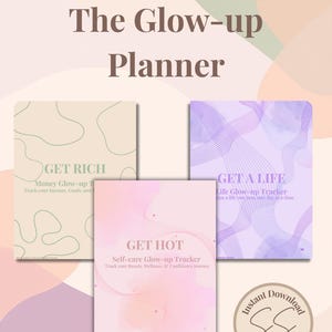 The Glow-Up Planner: Full Bundle (Digital)| Digital Self-Care + Finance + Lifestyle Workbook | 3-in-1 Bundle | iPad Compatible