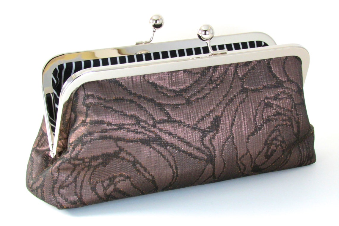 bronze evening purse