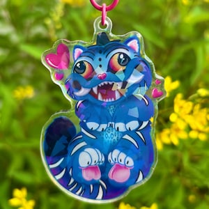 Derpy Tiger K-Pop Demon Hunters Charm || Acrylic Keychain with Front Side Epoxy