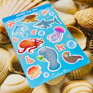 Stickervel oceaandier || Waterdicht vinyl afbeelding 1