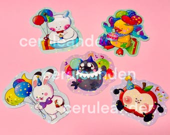 Loving in Deepspace Party Mascots || Waterproof Vinyl