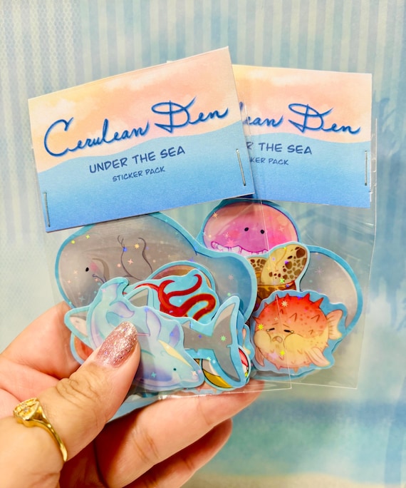 Ocean Animal Sticker Pack || Waterproof and Holographic Vinyl