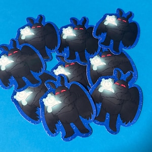 Mothman Cryptid-sticker || Waterdicht vinyl