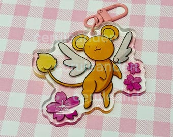 Cardcatching Kitty Keychain || Front side Epoxy Acrylic Charm