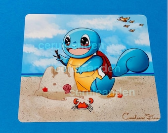 Beach Fun Turtle Monster || 4x4 Print