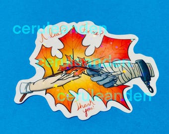 A Leaf for Elizabeth - Creature Sticker || Waterproof and Holographic Vinyl