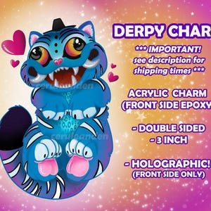 Derpy Tiger Acrylic Charm - Kpop Demon Hunters Keychain, Jinu's Tiger
