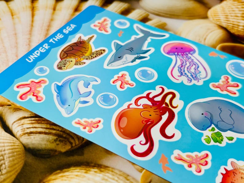 Stickervel oceaandier || Waterdicht vinyl afbeelding 3