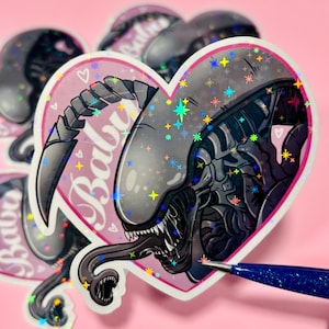 Xenomorph Alien Sticker || Waterproof and Holographic Vinyl