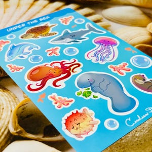 Stickervel oceaandier || Waterdicht vinyl afbeelding 2