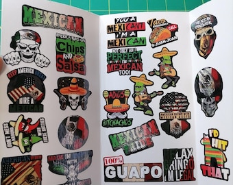 Mexican Pride Sticker Pack – Waterproof Vinyl, Culture & Humor Designs
