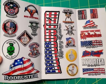 Rodbuster Stickers Pack – Union Ironworker, American Pride, Rebar Humor, Boyfriend Gift, Gift for Dad