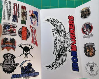 Ironworker Stickers Pack – Union Pride, Hard Hat & Toolbox Decals