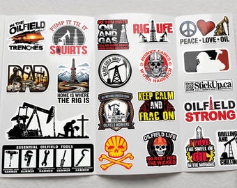 Oilfield Worker Stickers Pack, Hard Hat Stickers, Tool Box Stickers, Waterproof Vinyl, Gift for Dad