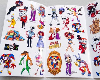 Amazing Digital Circus Stickers Pack, Waterproof Vinyl Stickers, Gift for Fans