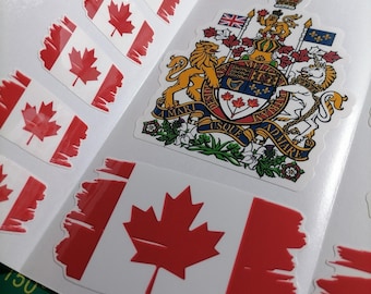 Canada Flag Sticker Pack – Free Worldwide Shipping!