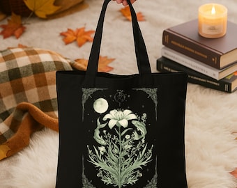 Pisces Zodiac Tote Bag: Celestial Astrology Canvas Eco Shopper