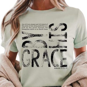 Christian Bible Verse Shirt, Religious Faith T-Shirt, His Grace Christian Gift, Spiritual Apparel,  Faith Based Christian Shirt