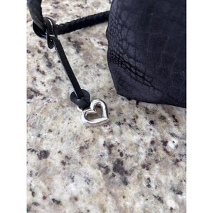 Brighton Croc Pattern Fabric Handbag Black Shoulder Purse Braided Leather Strap image 9