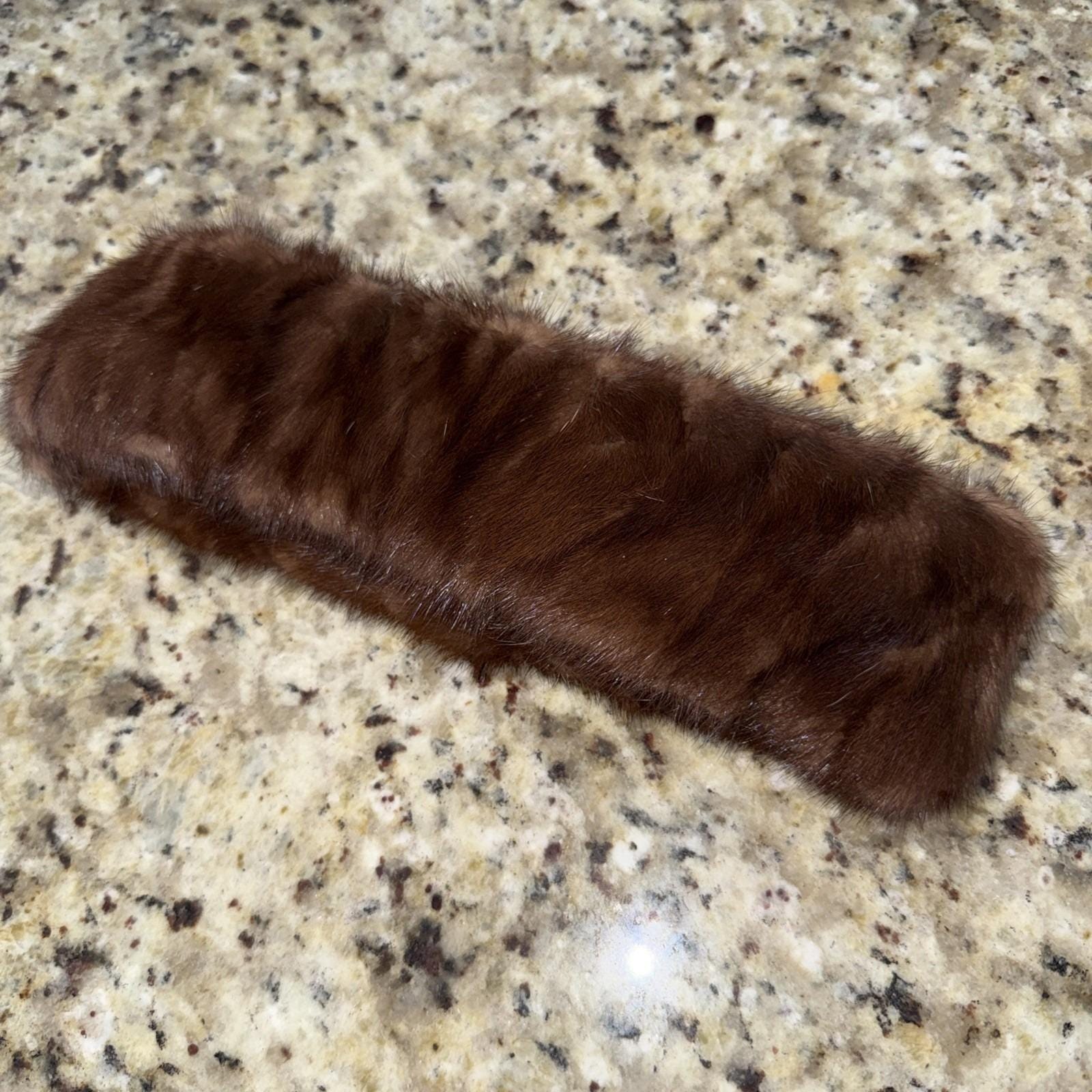 Demi buff‎ mink headband  Gorgeous, Chocolate, Brown Color. 5320 Demi Buff Brown Mink Fur Headband New Manufactured in US - Etsy main image 3