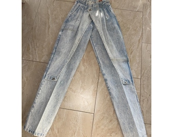 Vintage Panhandle Slim 80s Womens Western Rodeo ChapsLight Denim Jeans Sz3  4703