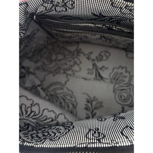 Brighton Croc Pattern Fabric Handbag Black Shoulder Purse Braided Leather Strap image 7