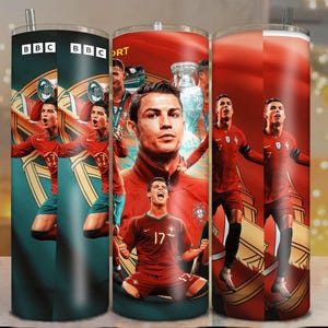 CR7 Portugal Victory Tumbler  20oz Champion Series tumbler wrap sublimation print.