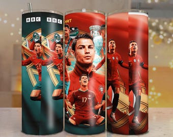 CR7 Portugal Victory Tumbler  20oz Champion Series tumbler wrap sublimation print.