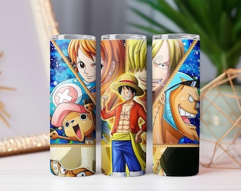Anime Pirate Crew Tumbler Wrap Design 20oz sublimation print.