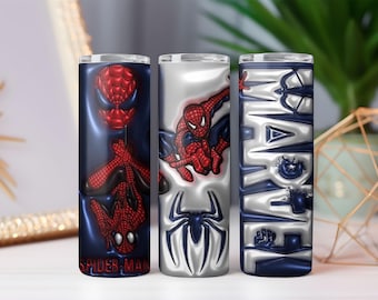 Silver & Red Superhero Tumbler 20oz tumbler wrap sublimation print.