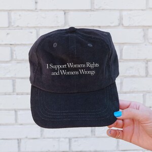 Womens Rights Vintage Corduroy Hat Feminism Hat Feminist Embroidered Hat Embroidered Dad Hat Womens Wrongs Funny Baseball Cap Girl Power