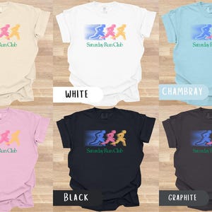Saturday Run Club Shirt Vintage 90s Graphic T-Shirt Gifts For Runners Outfit Vintage Running Shirt For Her image 2