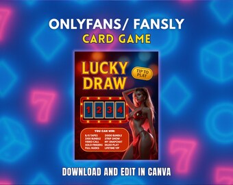 Gioco di suggerimenti per le carte OnlyFans: modello Canva modificabile