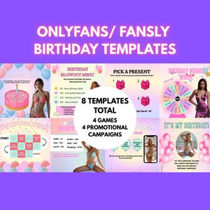 OnlyFans Birthday Games: Canva Templates for Content Creators (Digital Download)