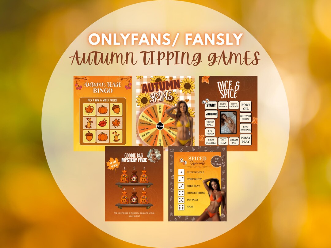 Fall Themed Onlyfans Tip Games: Canva Templates (digital Download